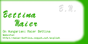 bettina maier business card